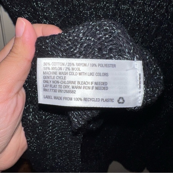 Know Rose Dark Green Ruffle Shoulder Cotton and Wool Blend Knit Sweater Size XXL - Picture 7 of 13